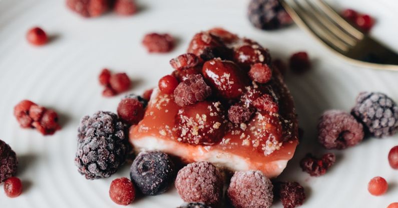 Cheesecake - A Sliced Cheesecake with Berries