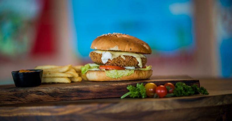 Veggie Burger - Chicken Burger With Fries