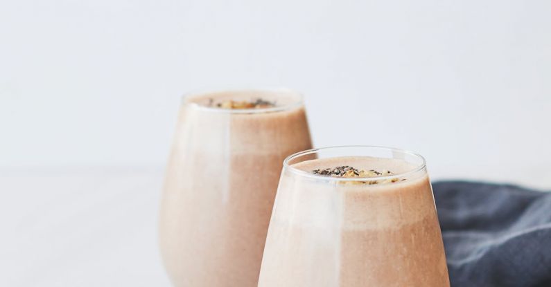 Smoothie - Peanut Smoothie on Stylish Glasses